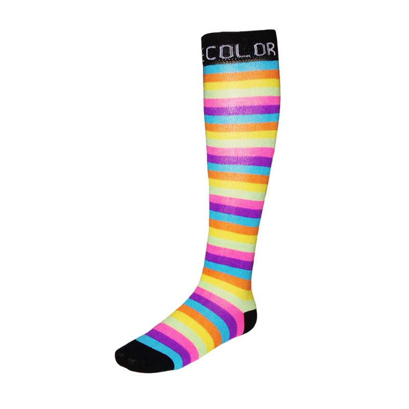 Rainbow Black Running Socks