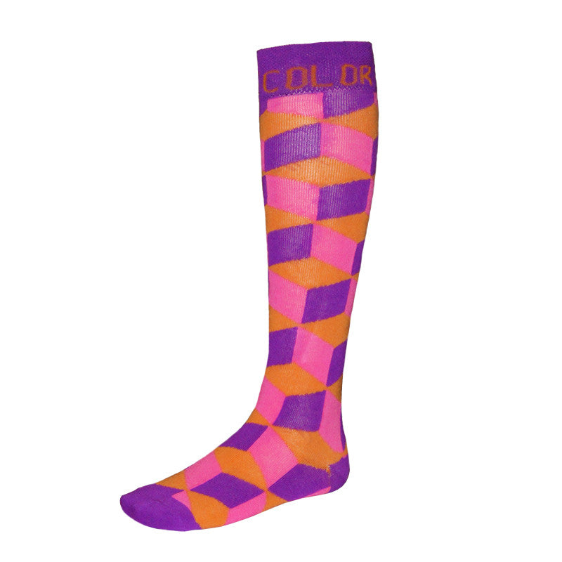Purple Cube Running Socks