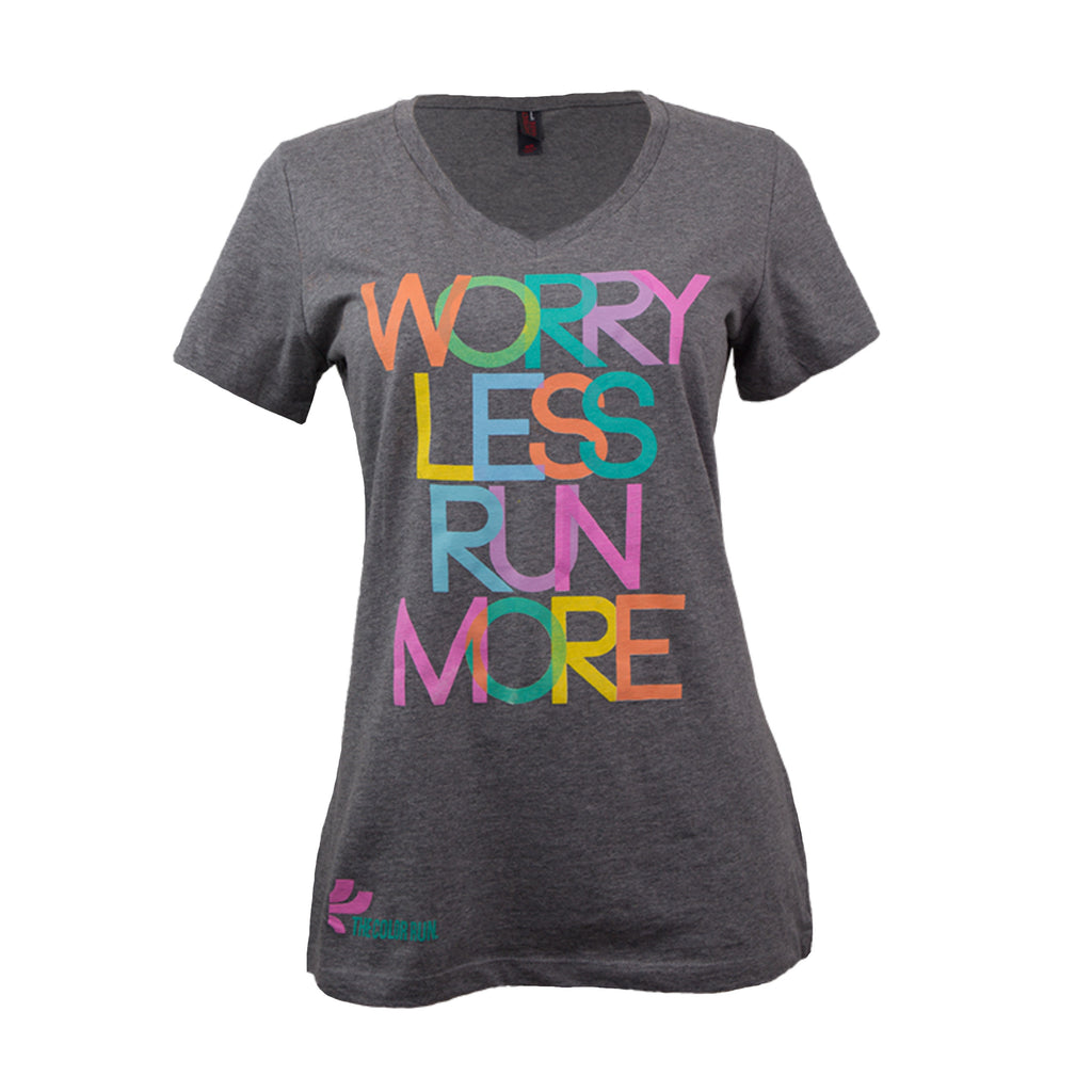 Grey Worry Less V-Neck