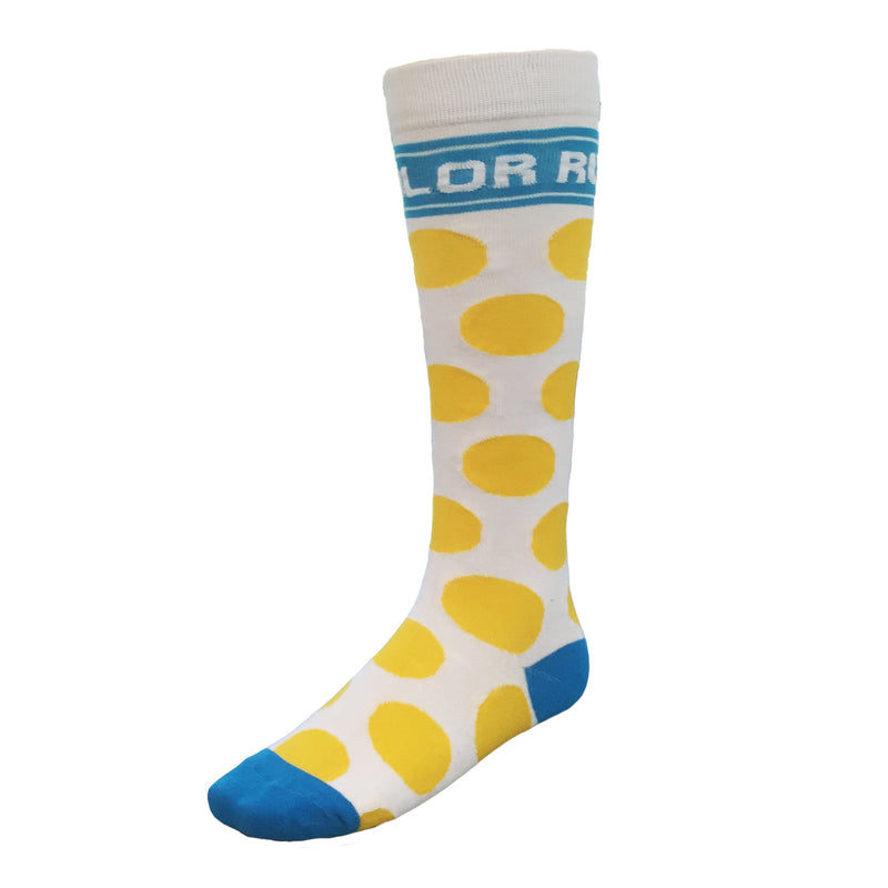 Yellow Polka Dot Running Socks